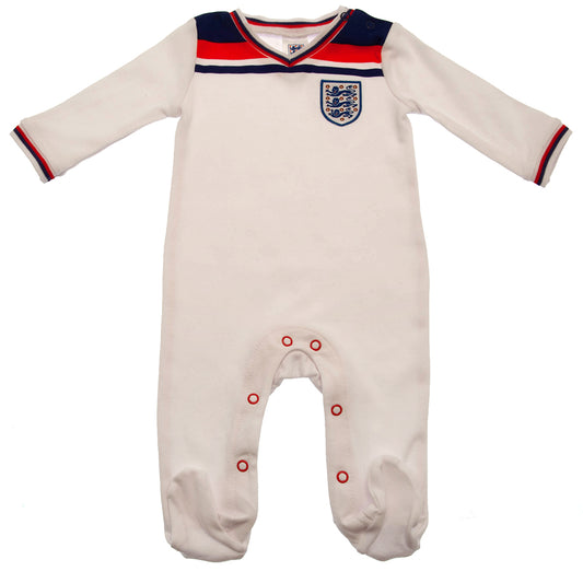 England FA Sleepsuit 82 Retro 0-3 Mths