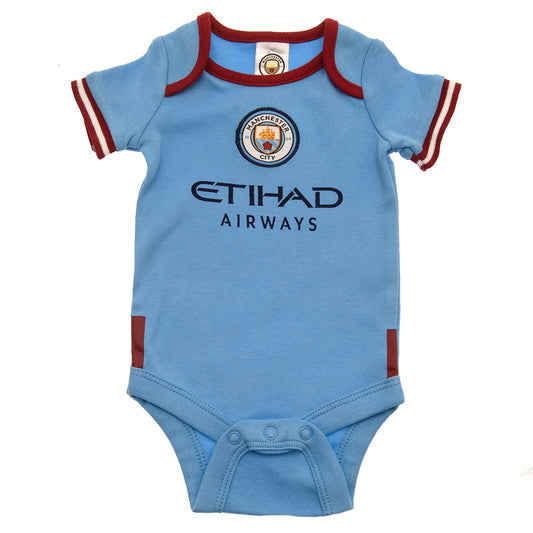 Manchester City FC 2 Pack Bodysuit 3-6 Mths CC