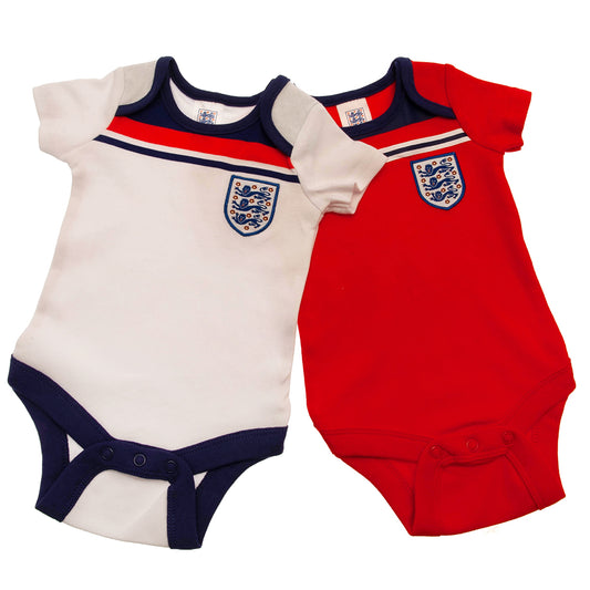 England FA 2 Pack Bodysuit 82 Retro 6-9 Mths