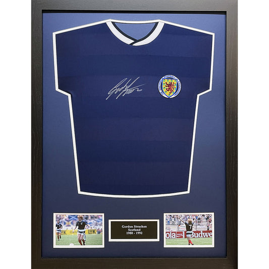 苏格兰足协 1986 年斯特拉坎签名球衣（裱框）