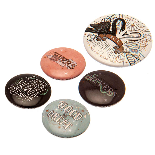 The School For Good & Evil Button Badge Set