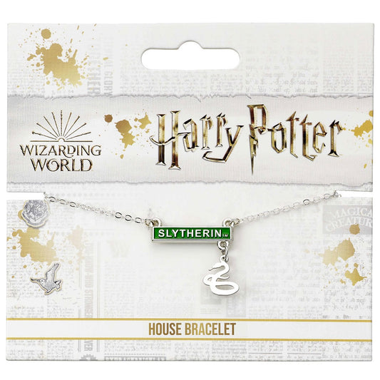 Harry Potter Silver Plated Bar Bracelet Slytherin