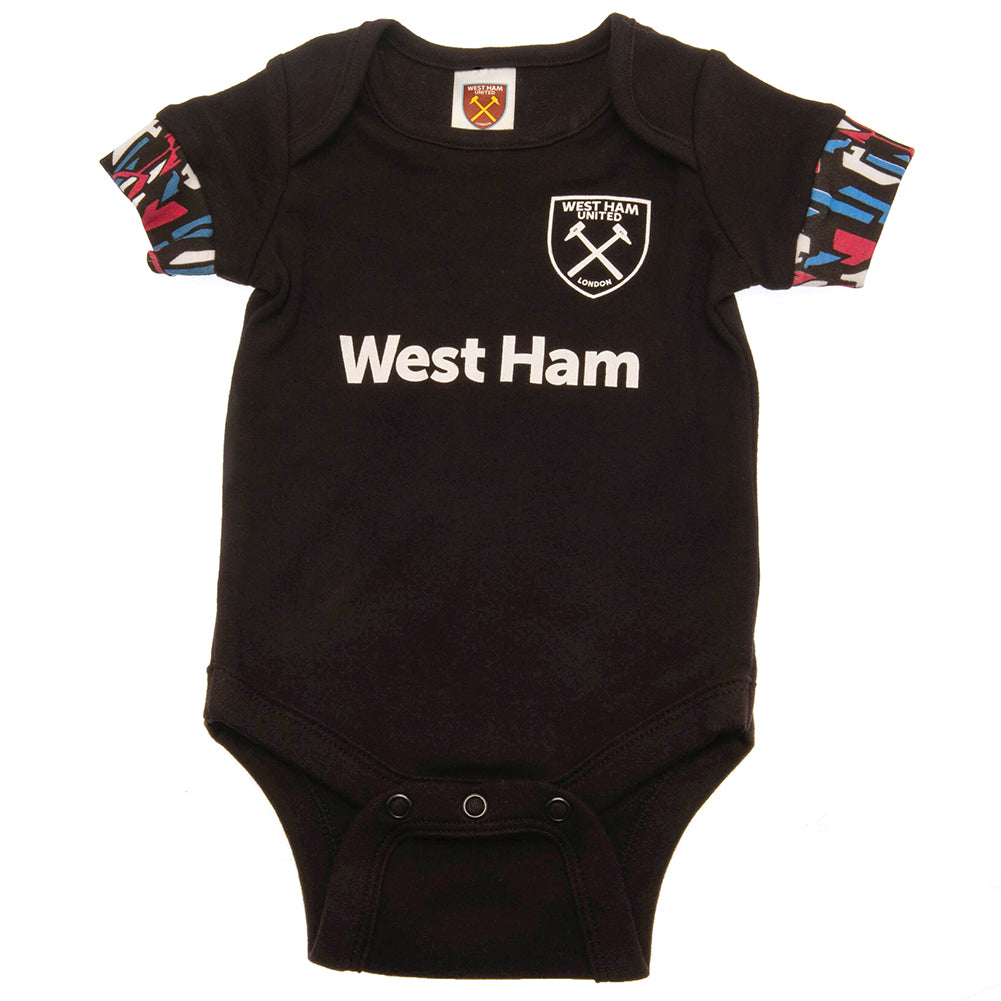 West Ham United FC 2 Pack Bodysuit 0-3 Mths ST