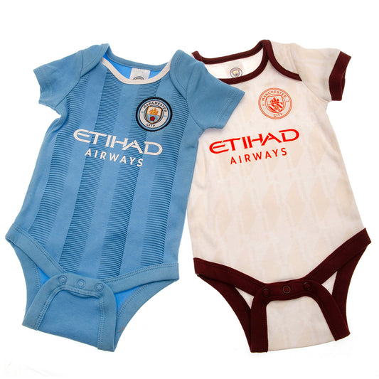 Manchester City FC 2 Pack Bodysuit 3/6 mths ES