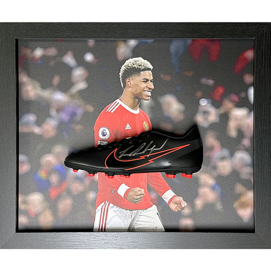 Manchester United FC Rashford Signed Boot (Framed)