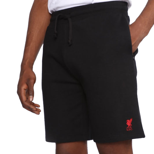 Liverpool FC Sweat Shorts Mens Black Medium