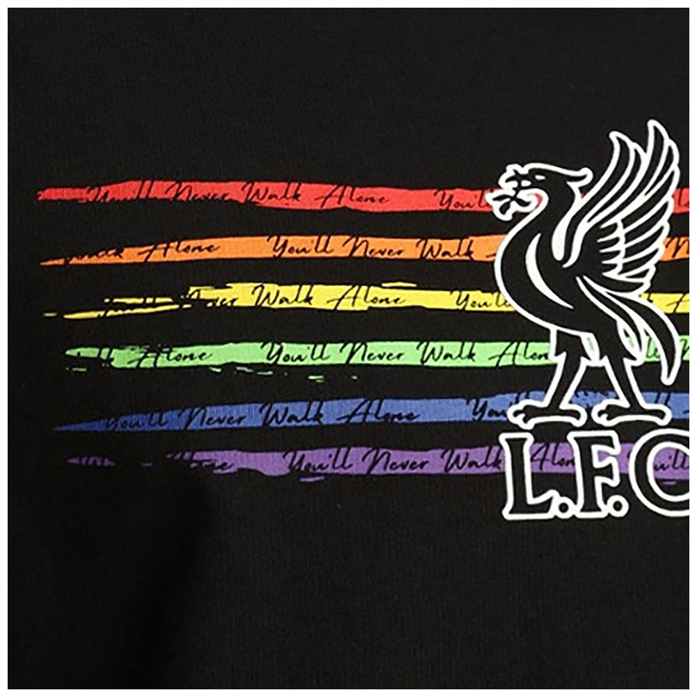 Liverpool FC Liverbird Pride T Shirt Mens Black XX Large