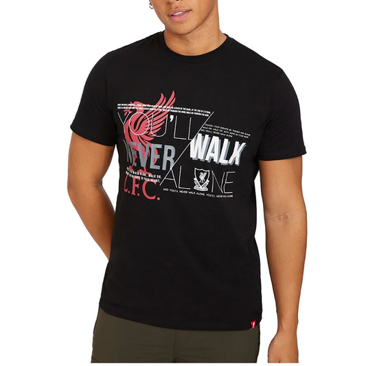 Liverpool FC YNWA Slash T Shirt Mens Black Small