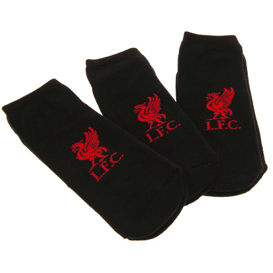 Liverpool FC Liverbird 3pk Trainer Socks Mens 7-11