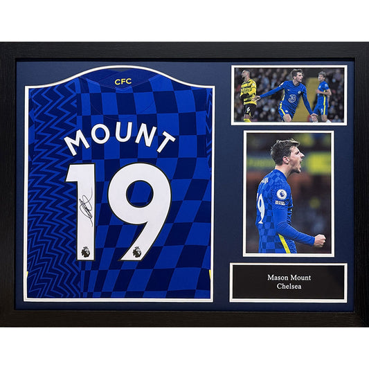 Chelsea FC Mount Signed Shirt (Framed)