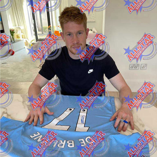 Manchester City FC De Bruyne & Foden Signed Shirts (Dual Framed)