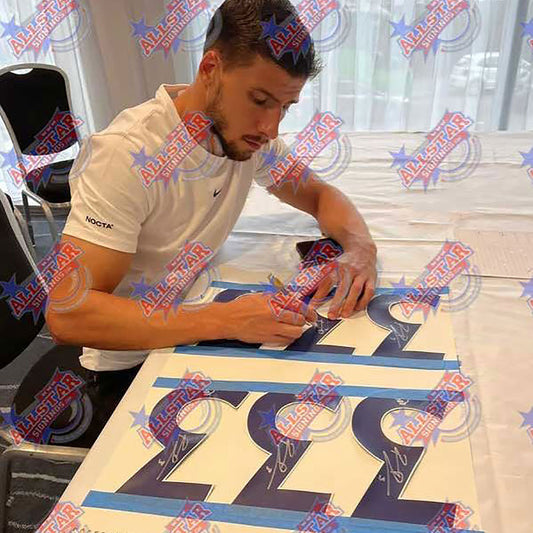 Manchester City FC Dias Signed Shirt (Framed)
