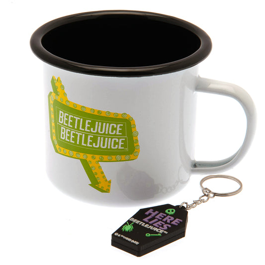 Beetlejuice 搪瓷杯和钥匙圈套装
