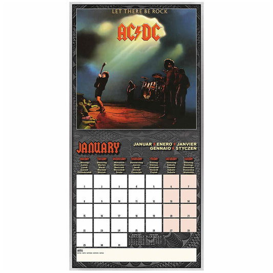 AC/DC Square Calendar 2024