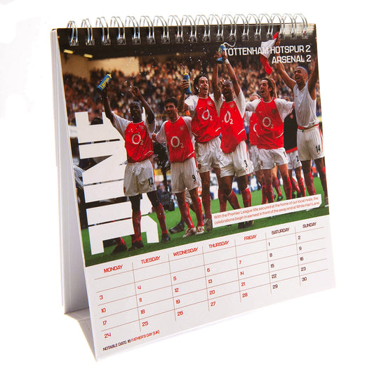 Arsenal FC Desktop Calendar 2024