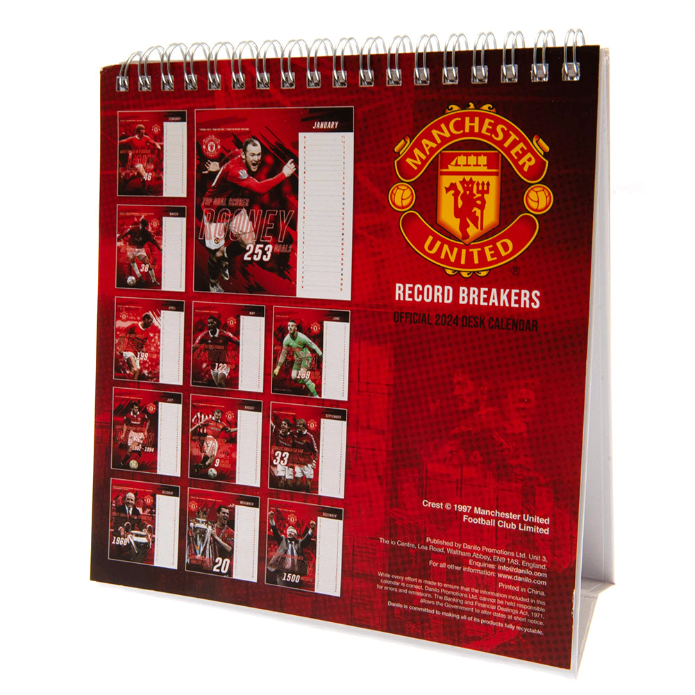 Manchester United FC Desktop Calendar 2024