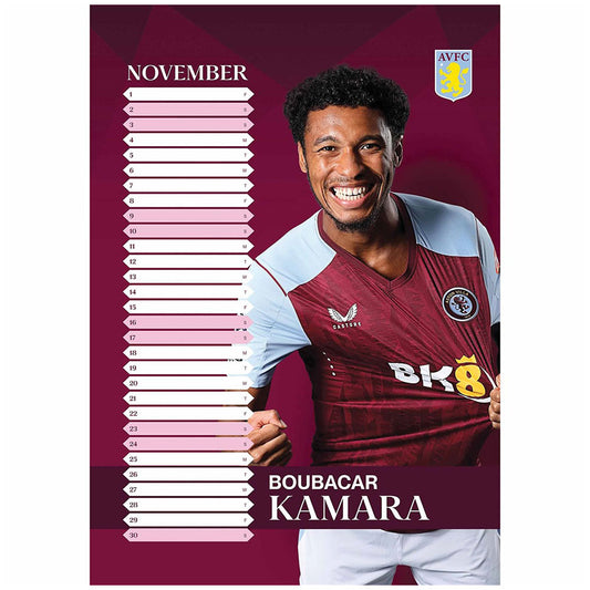 Aston Villa FC A3 Calendar 2024