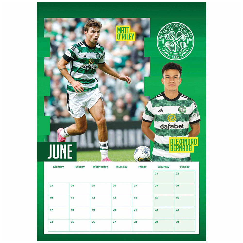 Celtic FC A3 Calendar 2024