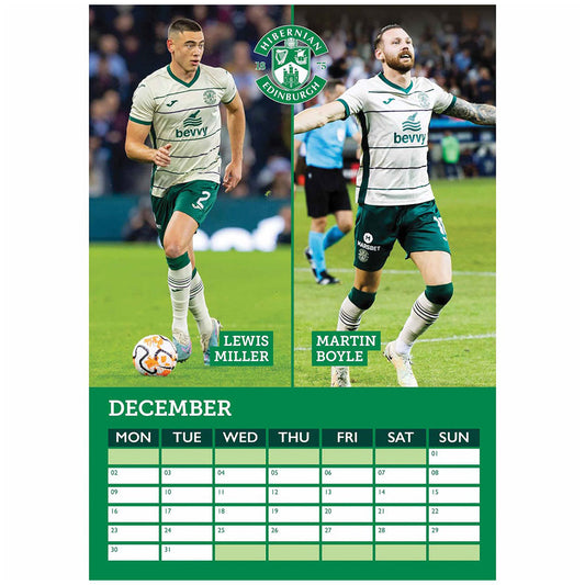 Hibernian FC A3 Calendar 2024