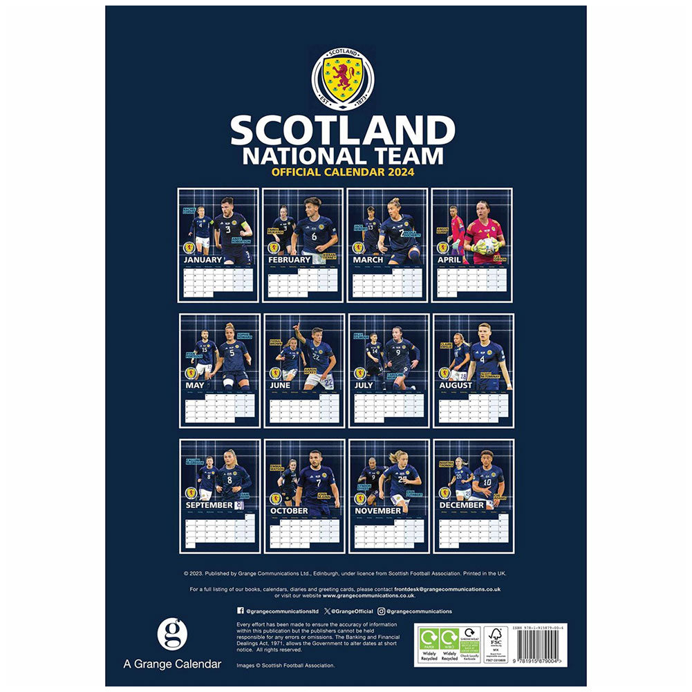 Scottish FA A3 Calendar 2024