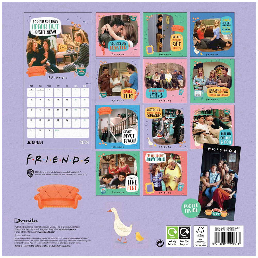Friends Square Calendar 2024
