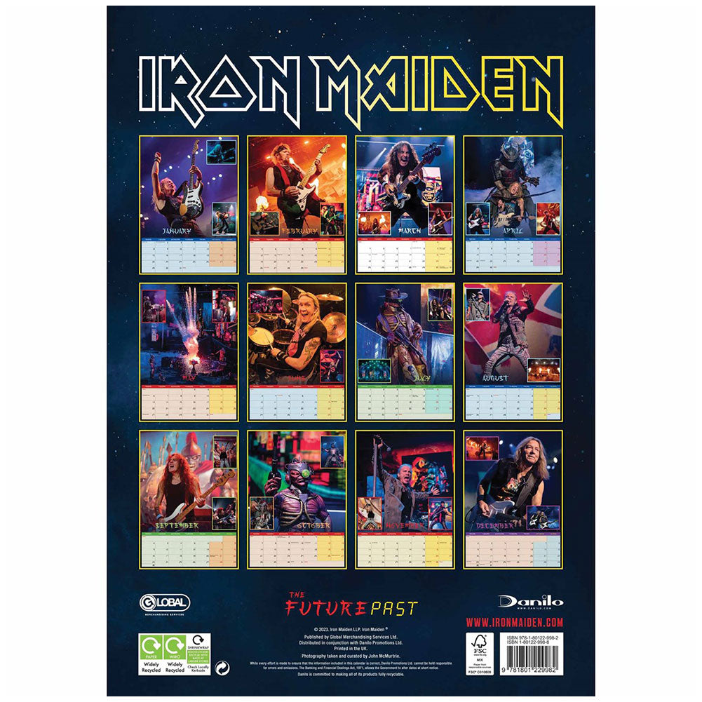 Iron Maiden A3 Calendar 2024