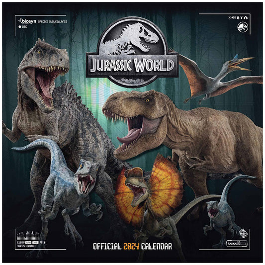 Jurassic World Square Calendar 2024
