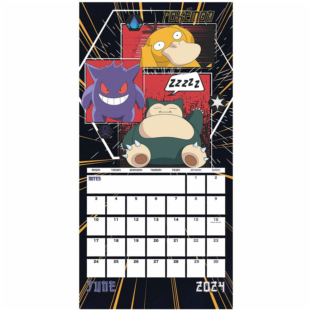 Pokemon Square Calendar 2024