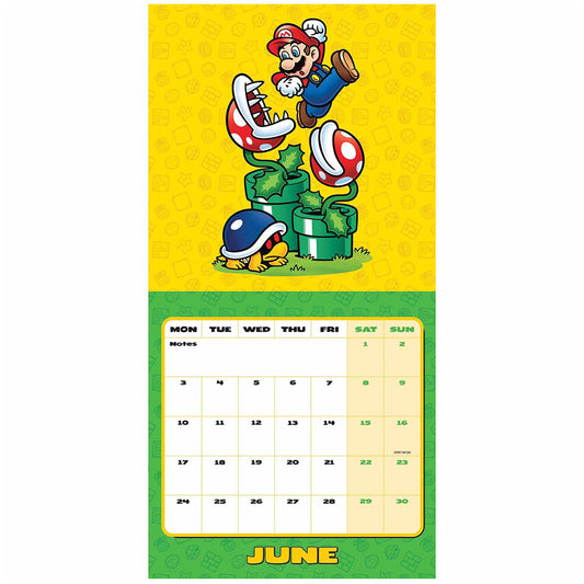 Super Mario Square Calendar 2024