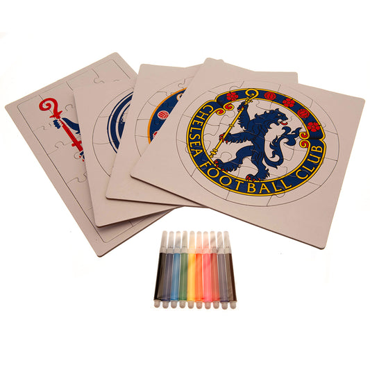 Chelsea FC Colour-In Crest Puzzle