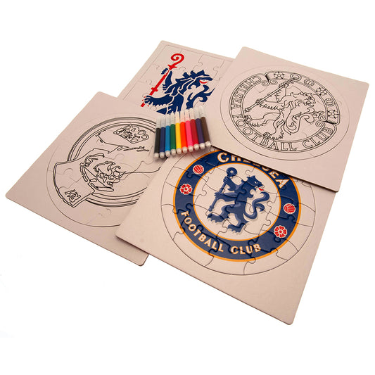 Chelsea FC Colour-In Crest Puzzle