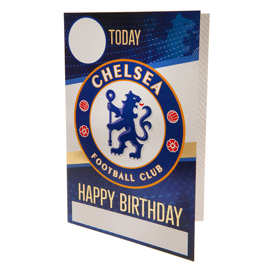 切尔西足球俱乐部生日贺卡（带贴纸）