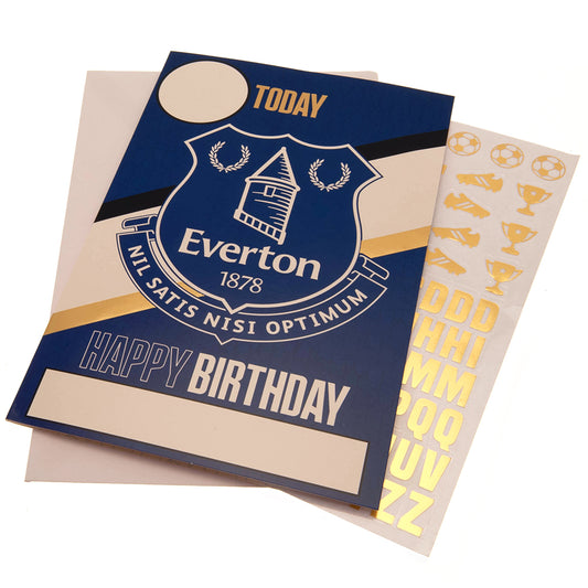 エバートンFC 誕生日カード ステッカー付き