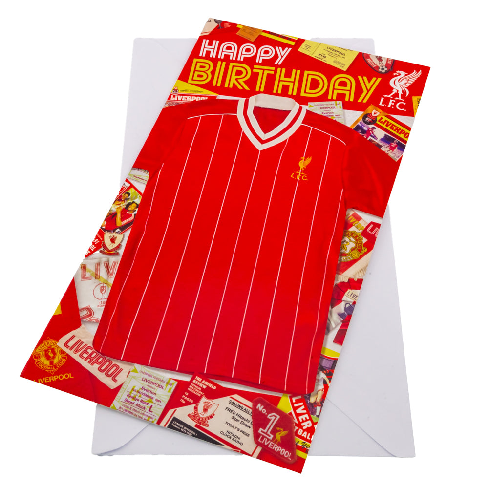 Liverpool FC Birthday Card Retro