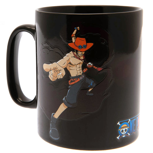 One Piece Heat Changing Mega Mug Luffy & Ace