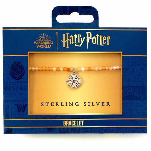 Harry Potter Stone Bracelet With Sterling Silver Charm Time Turner
