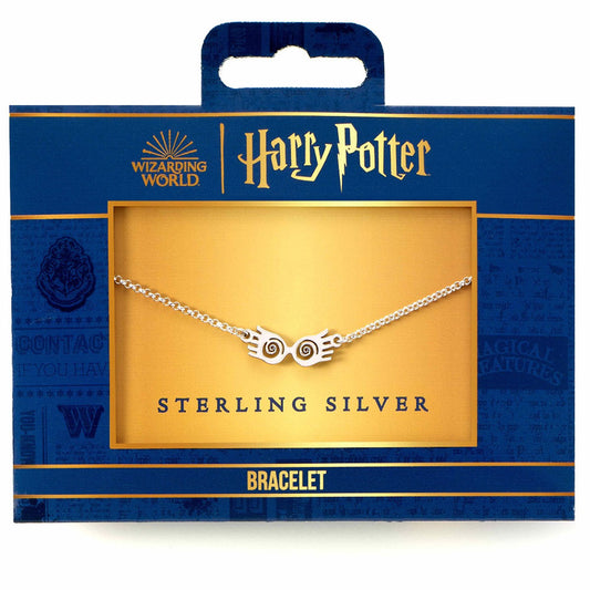 Harry Potter Sterling Silver Charm Bracelet Luna Glasses