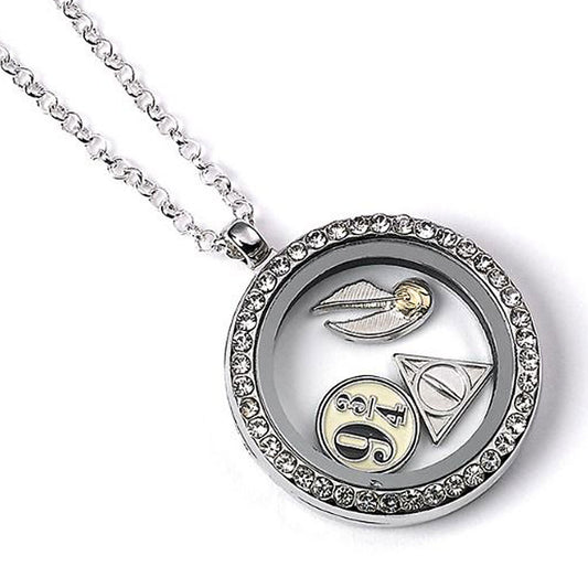 Harry Potter Silver Plated Charm Locket Necklace